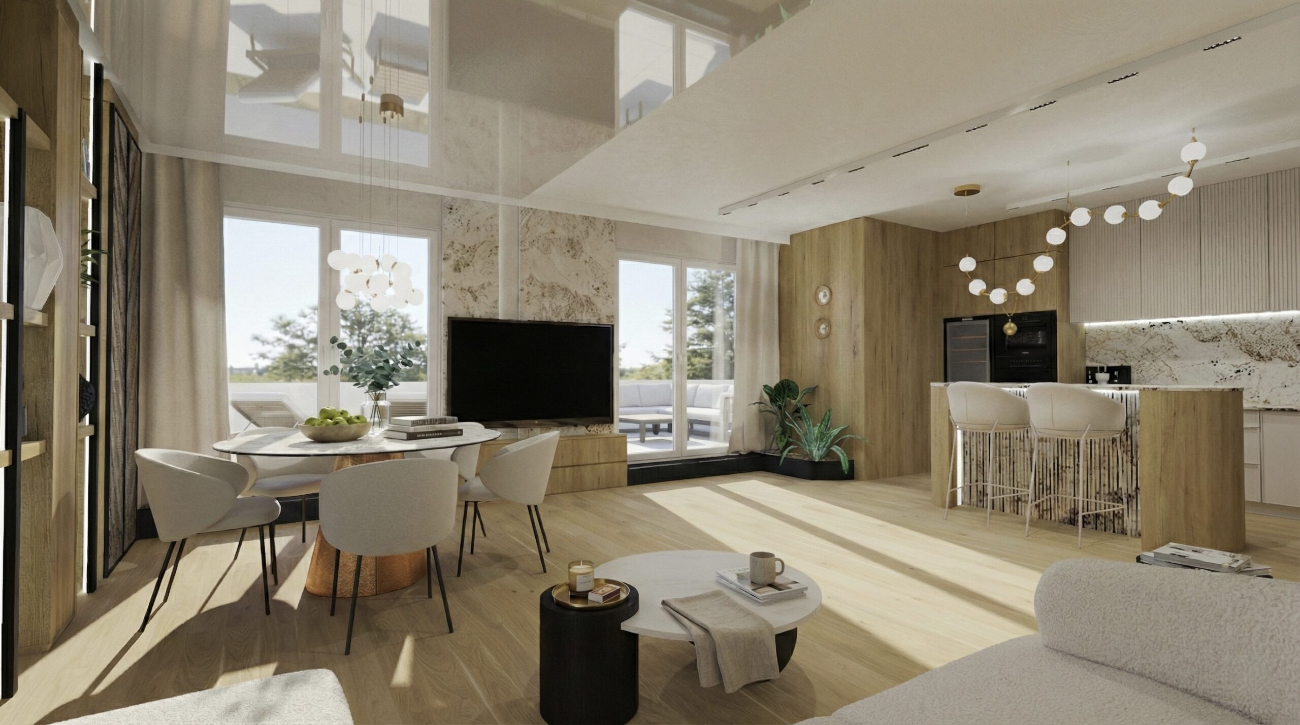 apartament w stylu organic modern Inspiration Studio Bydgoszcz