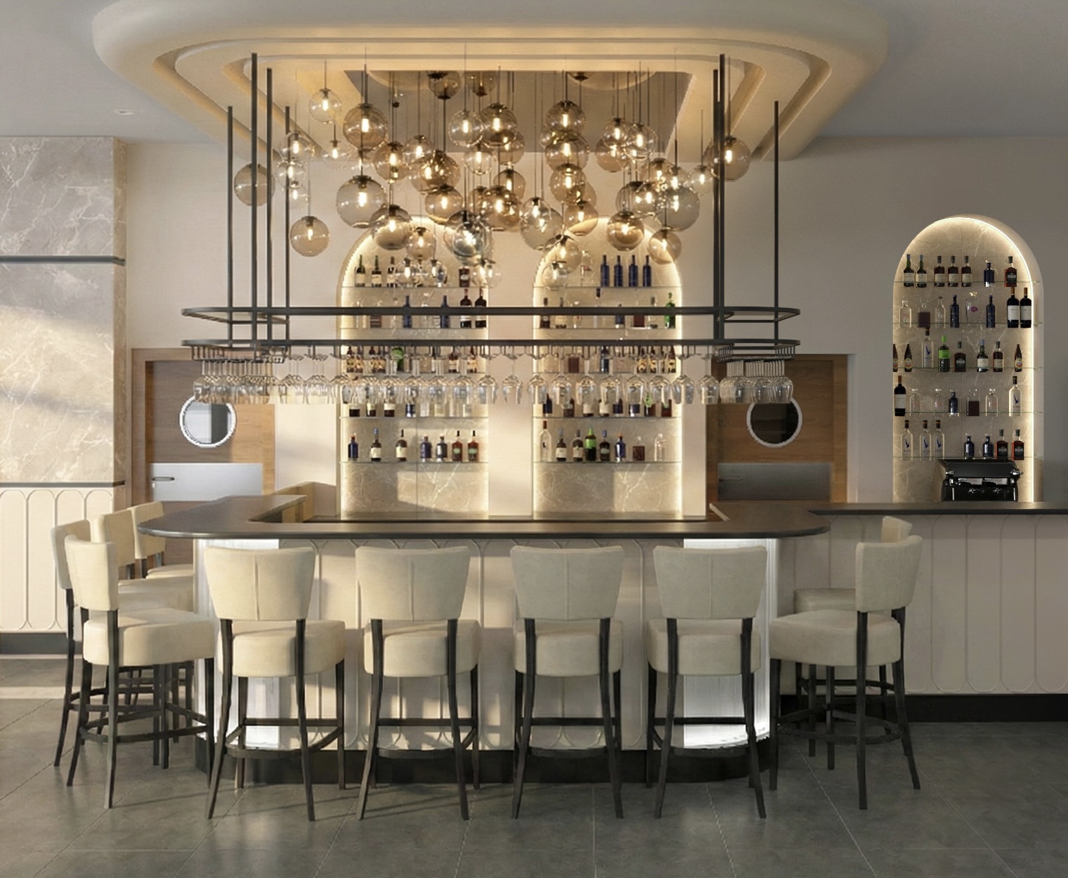 Restauracja Aquarius projekt wnętrza Inspiration Studio Bydgoszcz